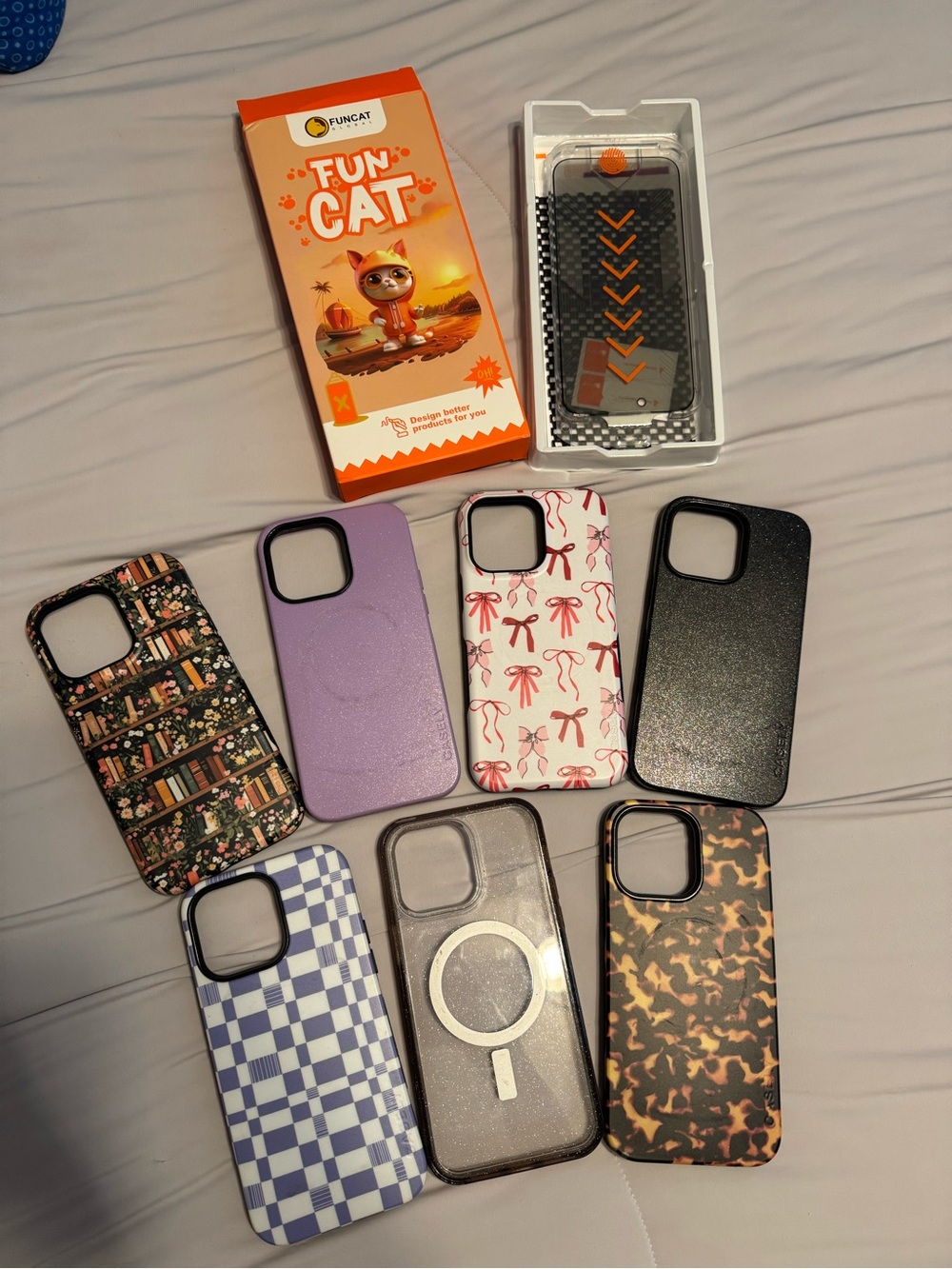 Assorted Purple, Pink, Black & Patterned iPhone 14 Pro Max Cases & Protector